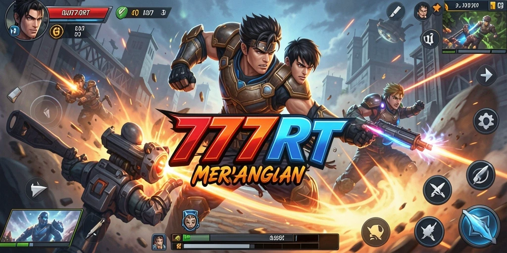 Tampilan gameplay Action menegangkan dalam 777RT.