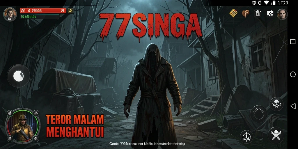 Screenshot gameplay 77SINGA yang menegangkan dan menyeramkan.