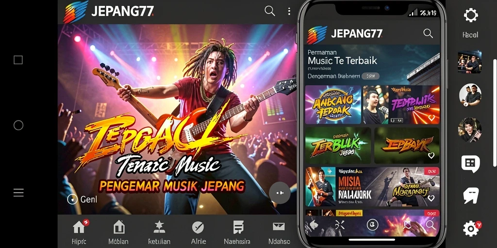 Screenshot gameplay <strong>JEPANG77</strong> menampilkan suasana seru saat bermain musik.