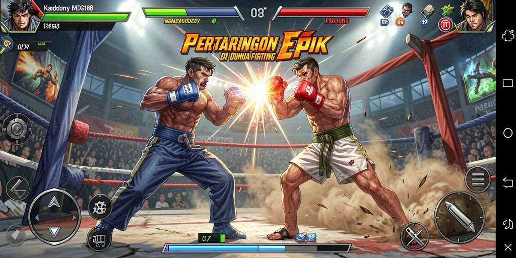 Tangkapan layar gameplay MDG188 menampilkan aksi pertarungan yang mendebarkan.