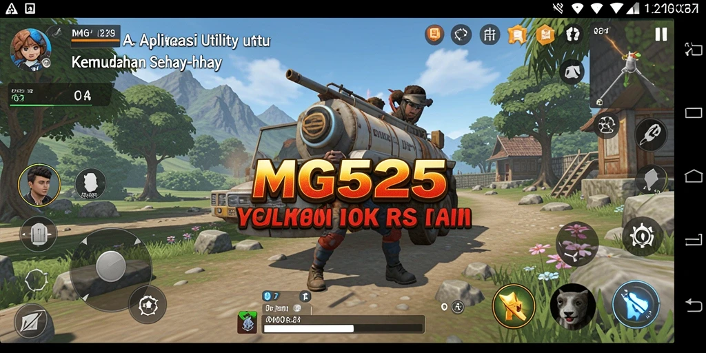 Tampilan antarmuka MG525 yang sederhana dan fungsional.