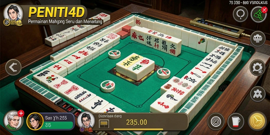 Tampilan gameplay seru dalam permainan Mahjong PENITI4D.