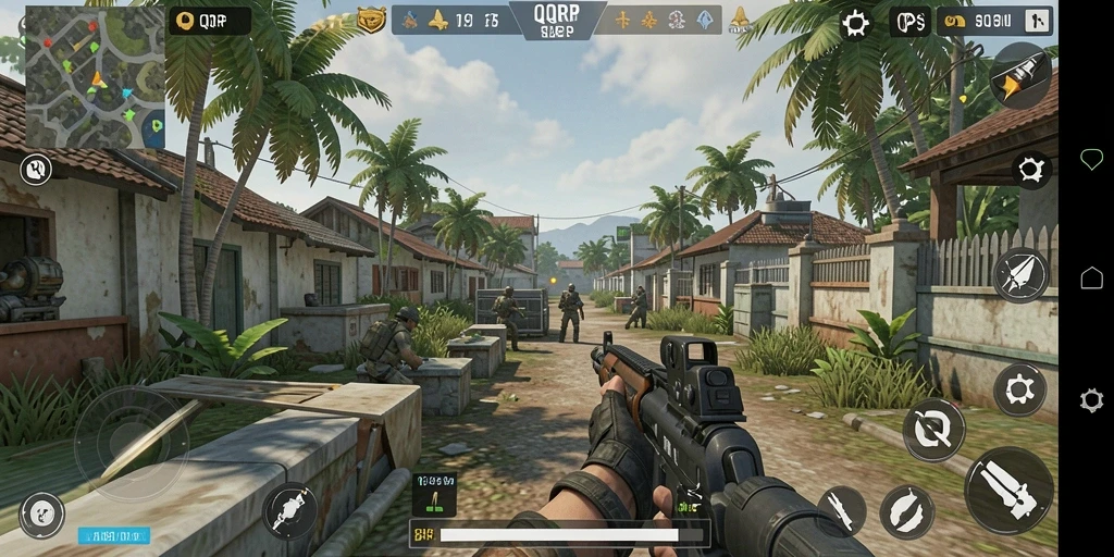 Tangkapan layar dari gameplay seru QQRP menampilkan aksi menegangkan.