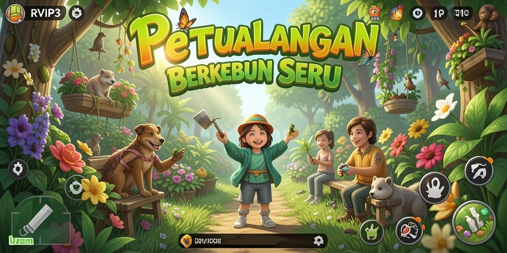 Gameplay menarik dalam pertanian dan berkebun.