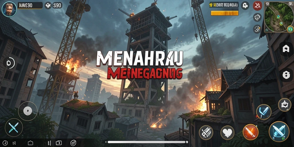 Screenshot gameplay S80 yang menunjukkan aksi Tower Defense yang seru.