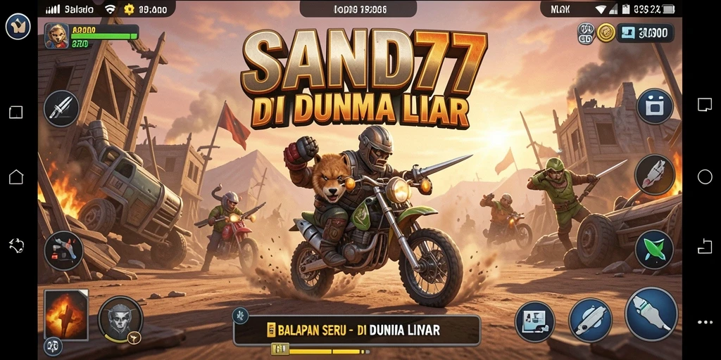 Tampilan gameplay SAND77 yang mendebarkan dan seru.