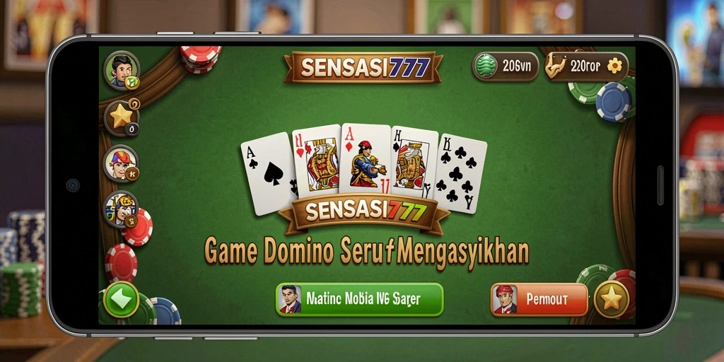 Tampilan menarik dari gameplay Domino di SENSASI777.