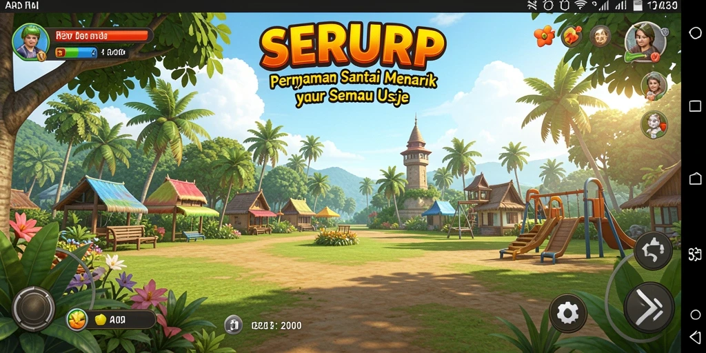 Tampilan gameplay SERURP yang seru dan mengasyikkan.