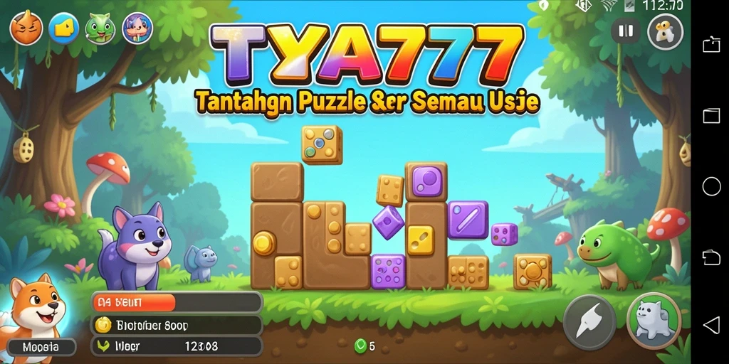 Tampilan aksi gameplay Puzzle yang seru dan menantang di TYA777.